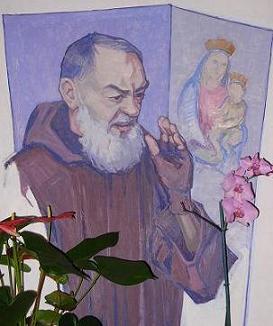 Ritratto di Padre Pio presente nella nostra Chiesa